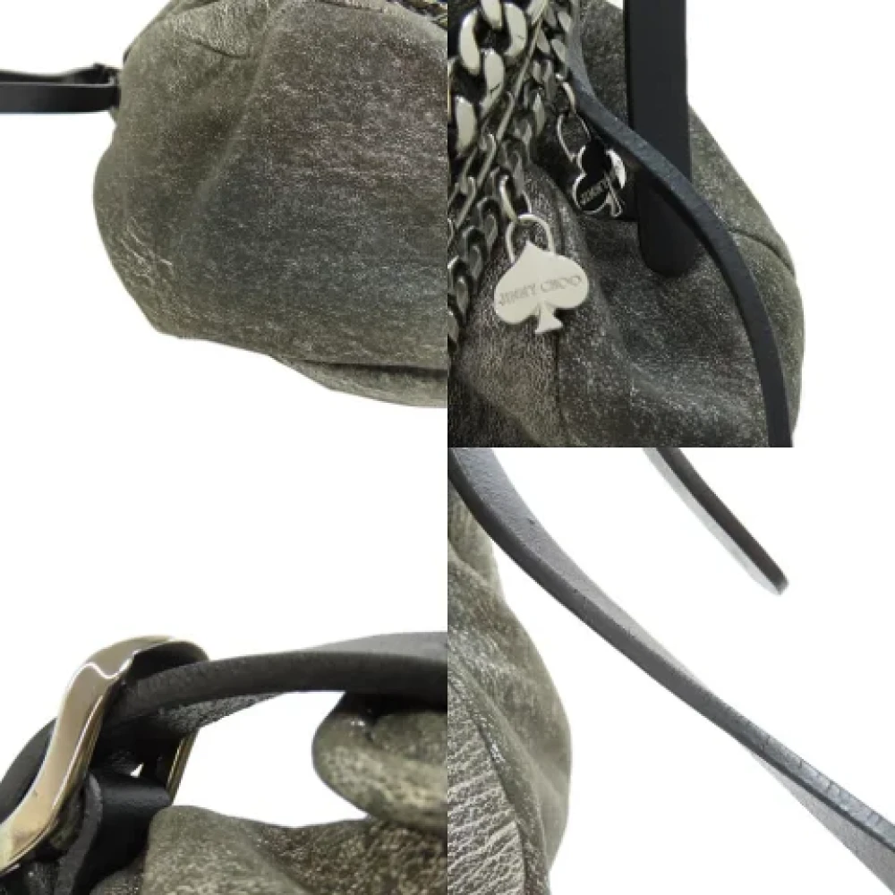 Jimmy Choo Pre-owned Leather shoulder-bags Gray Dames