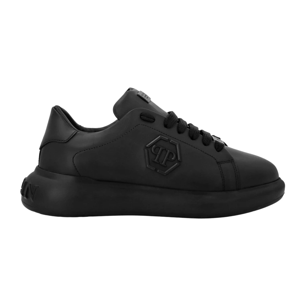 Philipp Plein Women's Black Sneakers, 6 Uk, Hexagon Low Top Trainers