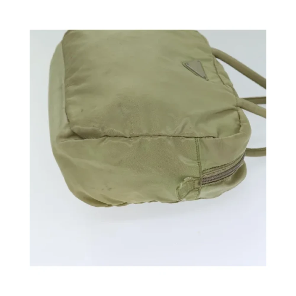 Prada Vintage Pre-owned Nylon prada-bags Beige Dames