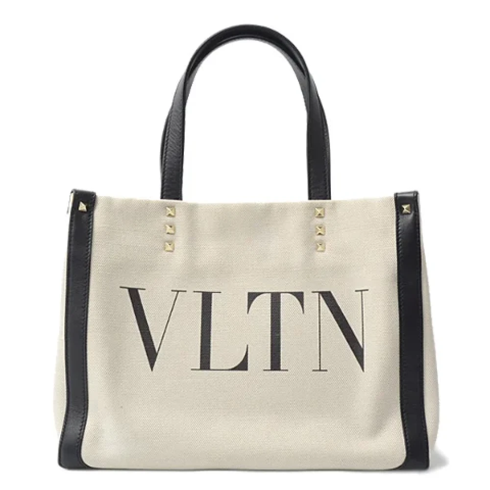 Valentino Vintage Pre-owned Canvas handbags White Dames