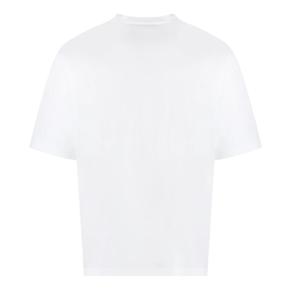 Dsquared2 Geribbelde ronde hals katoenen T-shirt White Heren