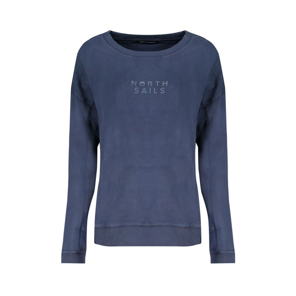 North Sails Geborstelde Katoenen Sweatshirt met Logo Blue Dames