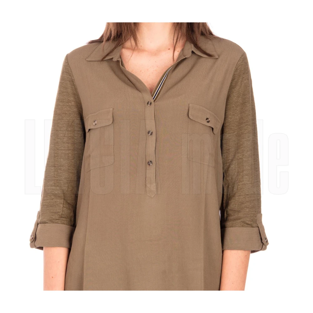 Elena Mirò Jersey T-Shirt Green Dames