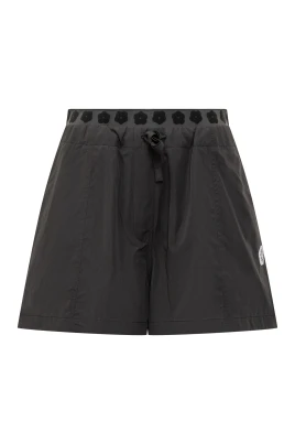 Shorts med dragsko elastisk midja och platta fickor