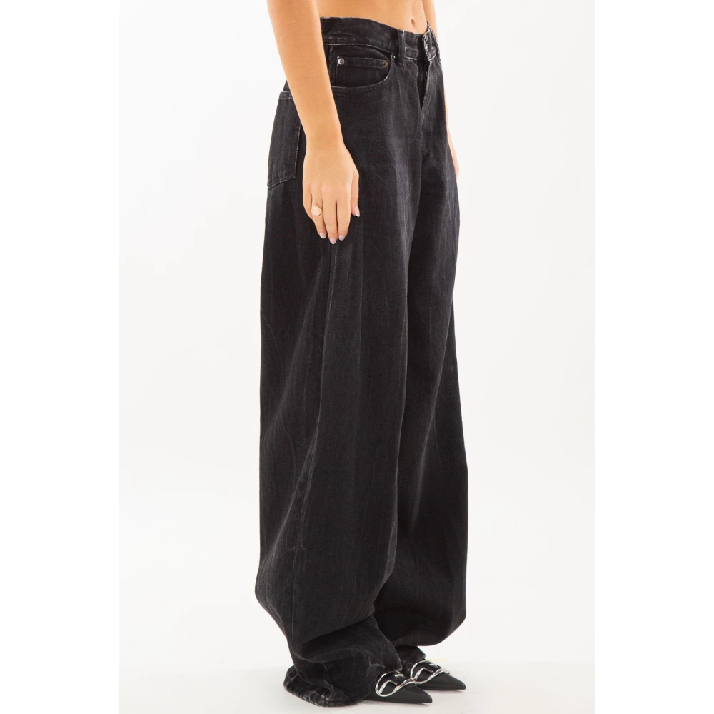 Haikure Zwarte Was Losse Jeans Black Dames