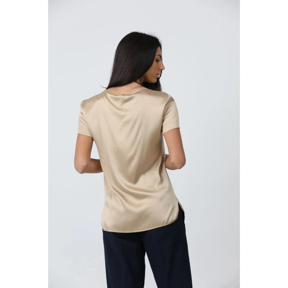 Max Mara Zijden T-Shirt Set Cortona Yellow Dames