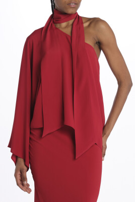 red-one-shoulder-shirt
