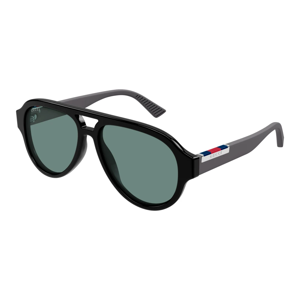 Gucci Black Sunglasses, Male, 55 Mm, Pilot Sunglasses