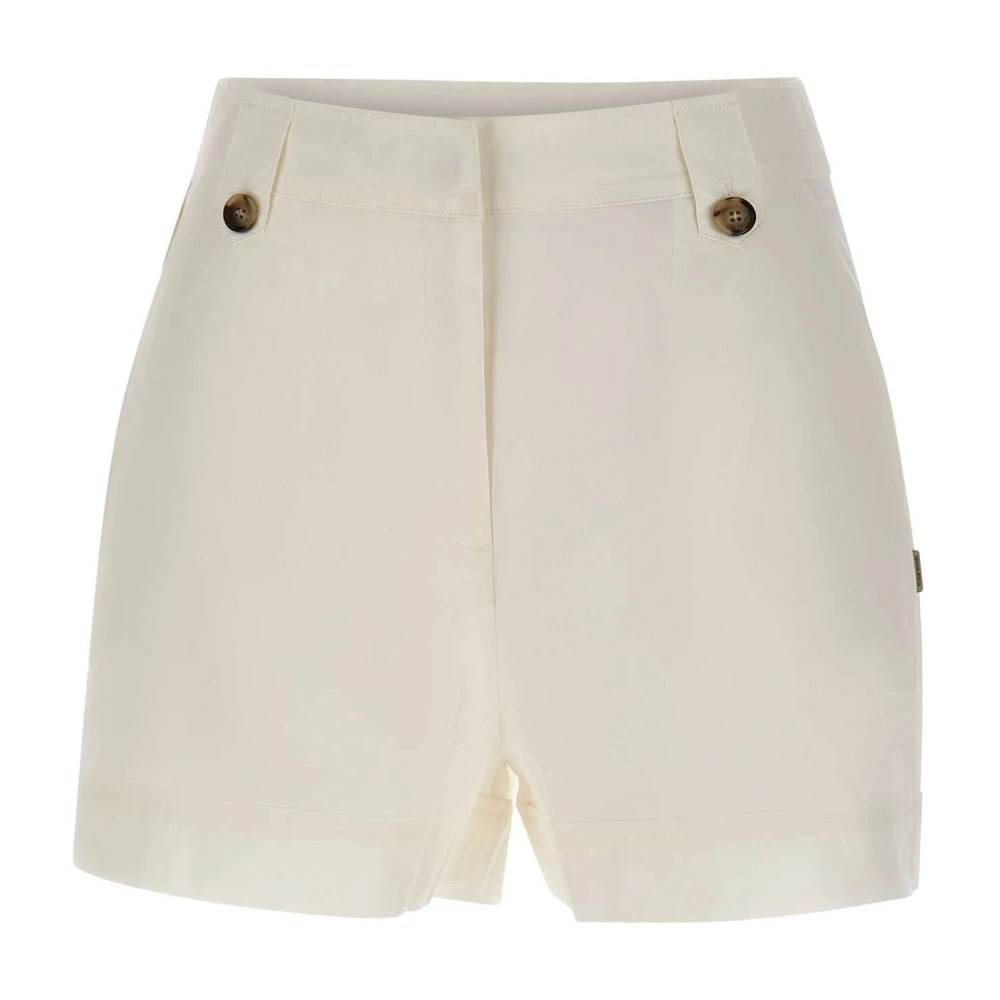 Woolrich White Short Shorts, Female, W30, Poplin Shorts