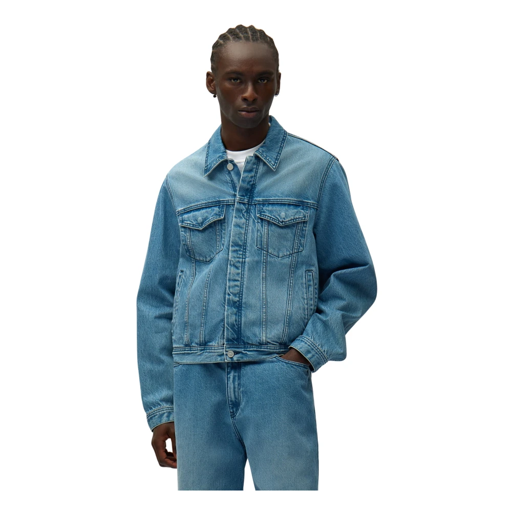 Arte Antwerp Herren Stoned Blue Jeansjacke Circle Logo, Gr. L - Bild 5
