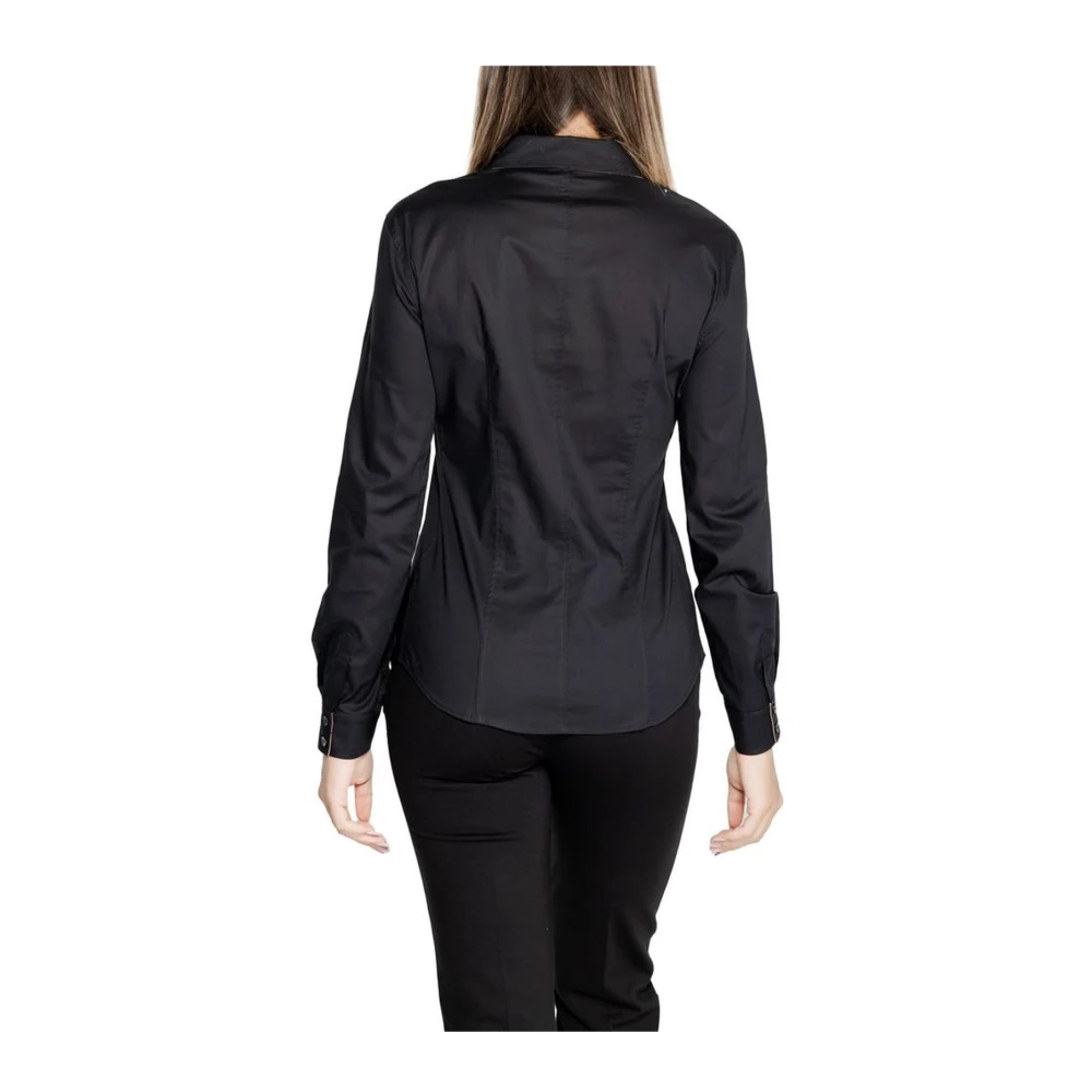 Alviero Martini 1a Classe Klassieke Stijl Zwarte Katoenen Overhemd Met Lange Mouwen Black Dames
