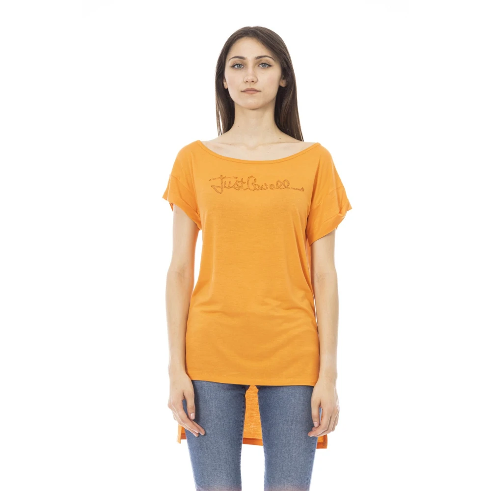 Just Cavalli Strandkläder T-shirt Långärmad Rund Hals Orange, Dam