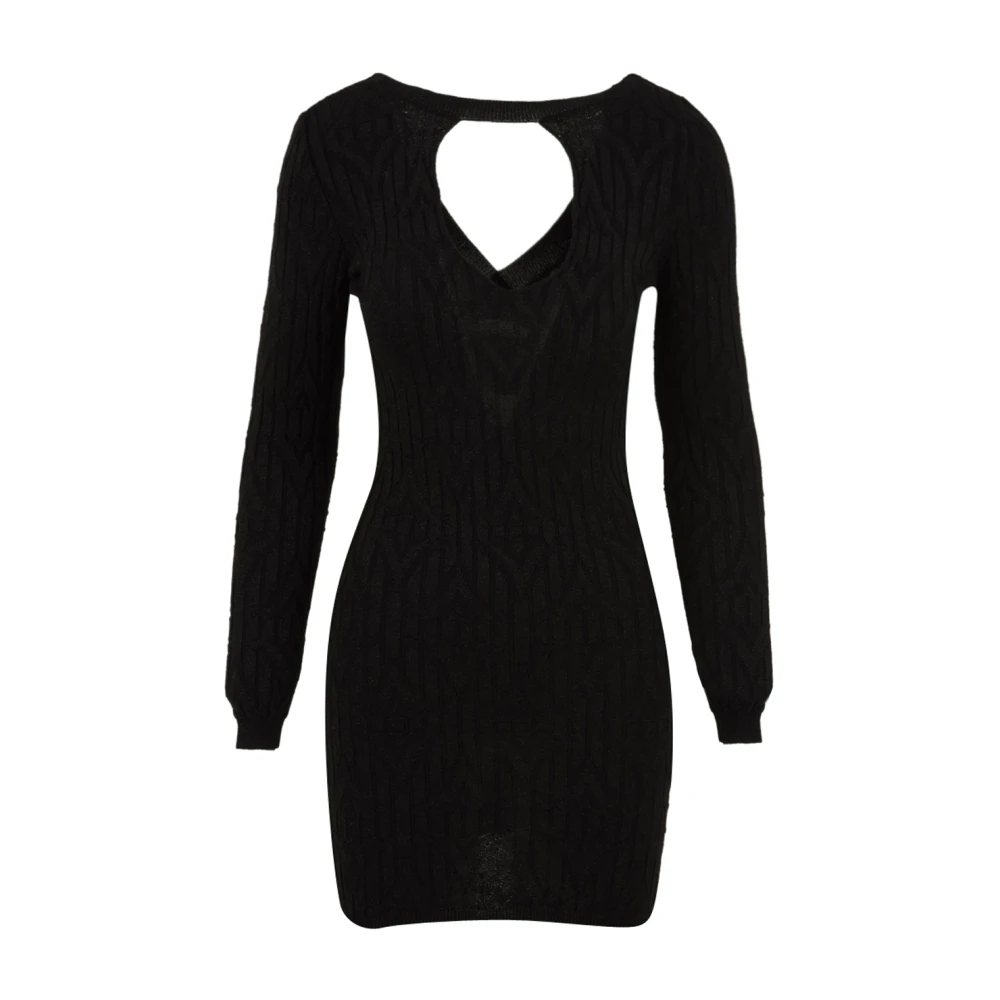 Akep Mujer Negro - Vestido Midi De Punto Acanalado - Dresses - M