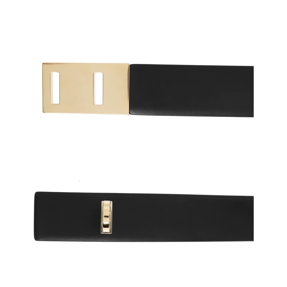 Salvatore Ferragamo Leren riem Black Dames