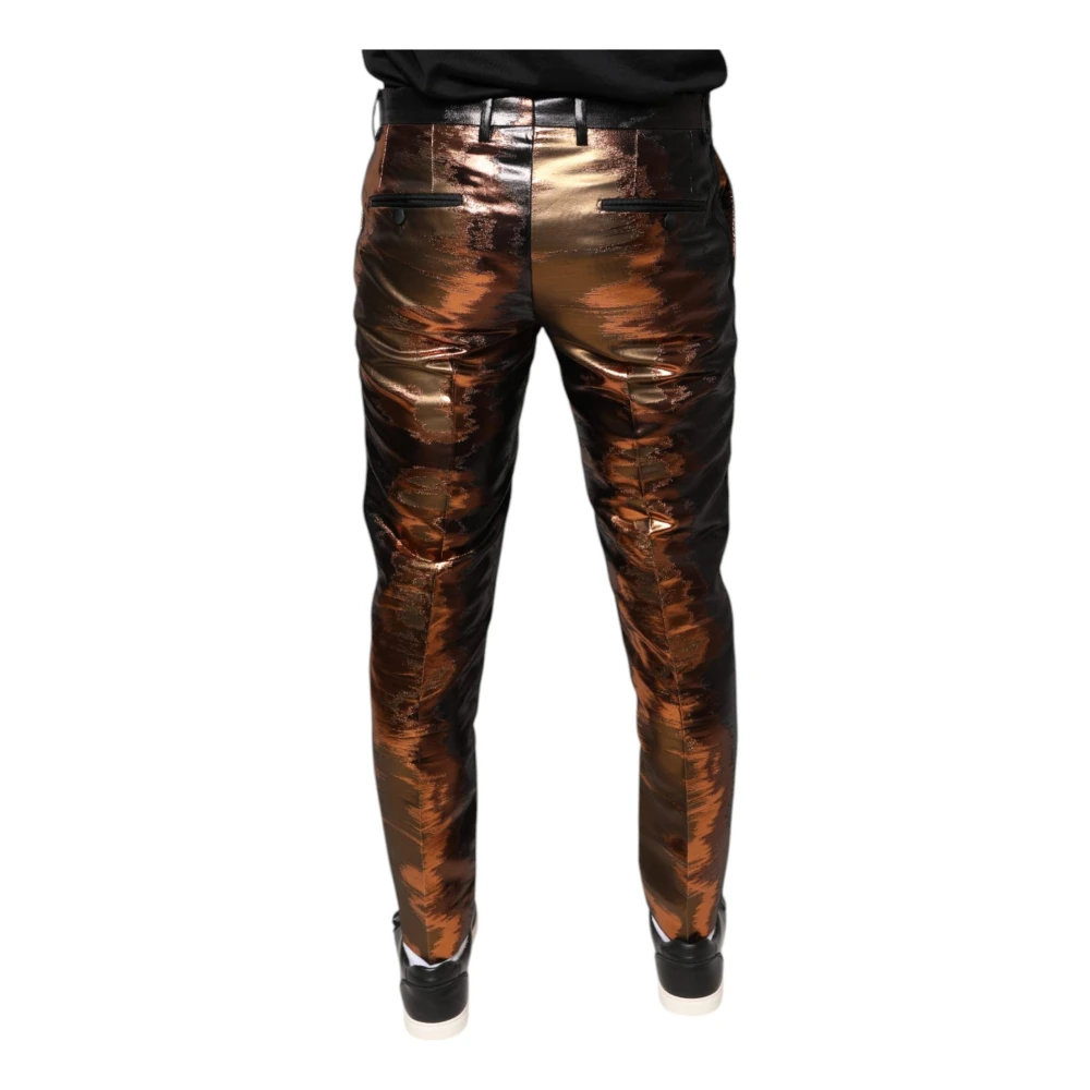 Dolce & Gabbana Multicolor Jacquard Regular Fit Pantalon Multicolor Heren