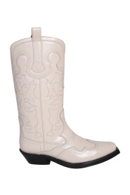 Weiße Western-Stiefeletten
