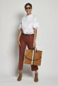 brown-cropped-stretch-trousers