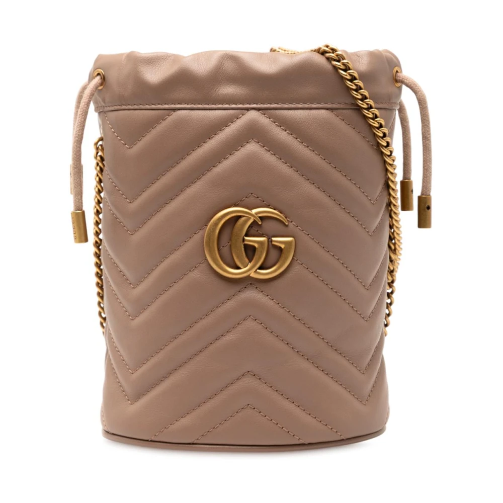 Gucci Vintage Women's Brown Pre-Owned Bucket Bag