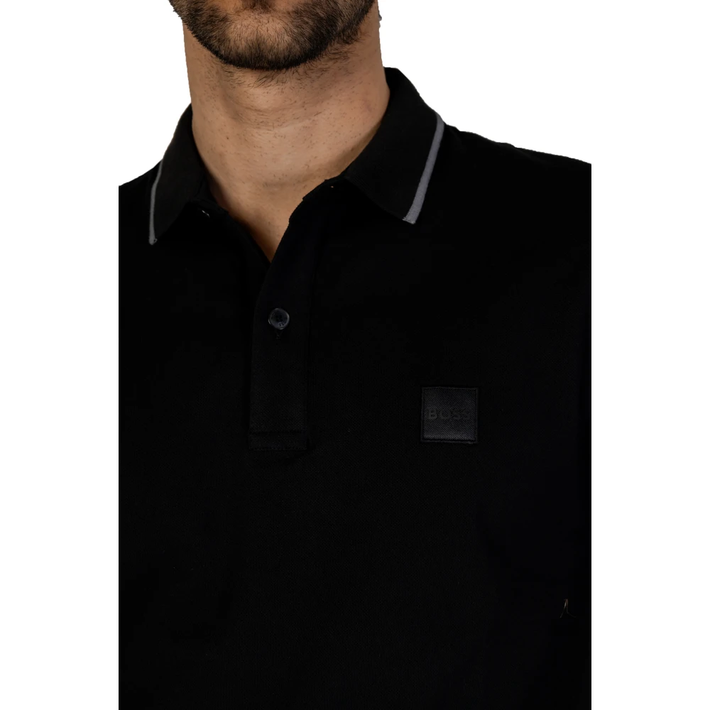 Boss Korte Mouw Polo Shirt Lente Zomer Collectie Black Heren