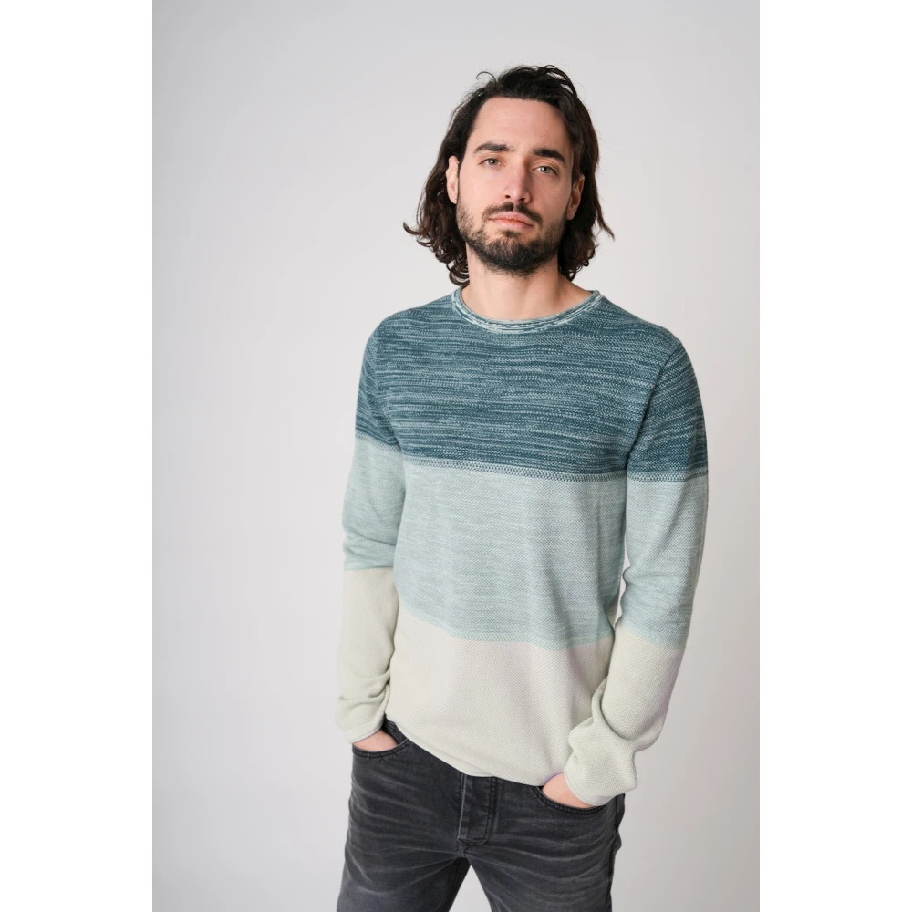 Kultivate Contrasterende Kleur Triple Sweater Multicolor Heren