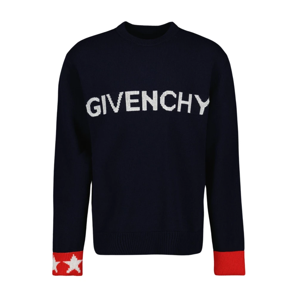 Givenchy Straight Crew Neck Trui Blue Heren