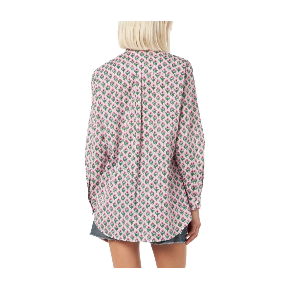 MC2 Saint Barth Bloemenprint Katoenen Overhemd Roze Pink Dames