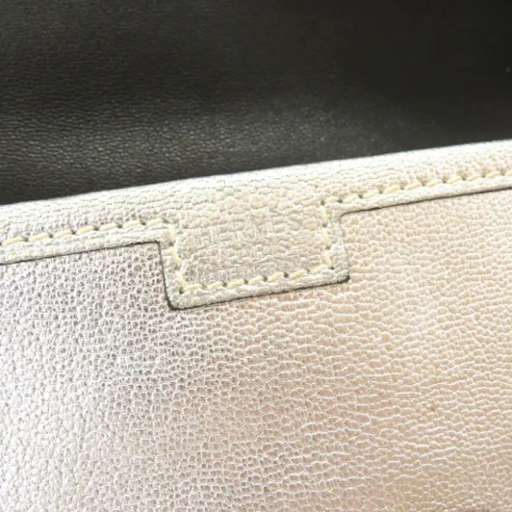 Hermès Vintage Pre-owned Fabric clutches White Dames
