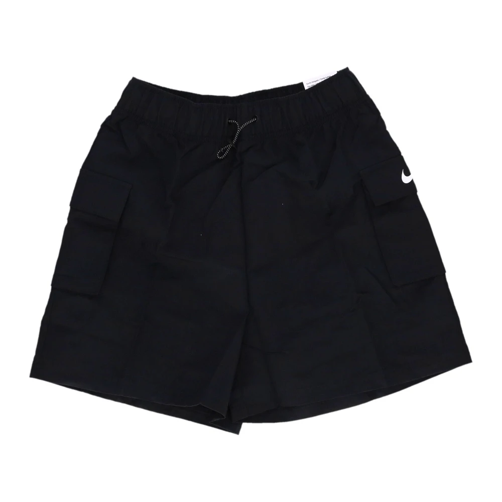 Nike Shorts i vävd design, högt midjemått Black, Dam