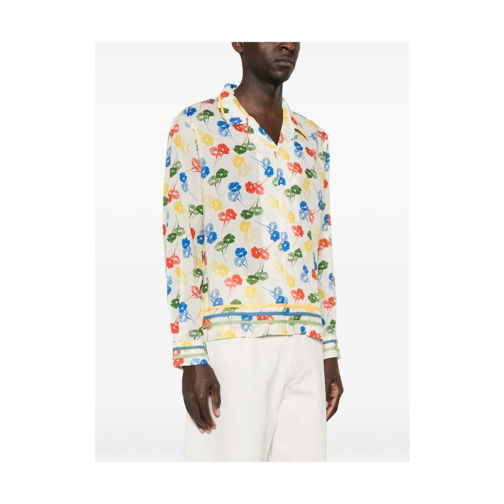 Bode Overhemd met campkraag en lange mouwen Multicolor Heren