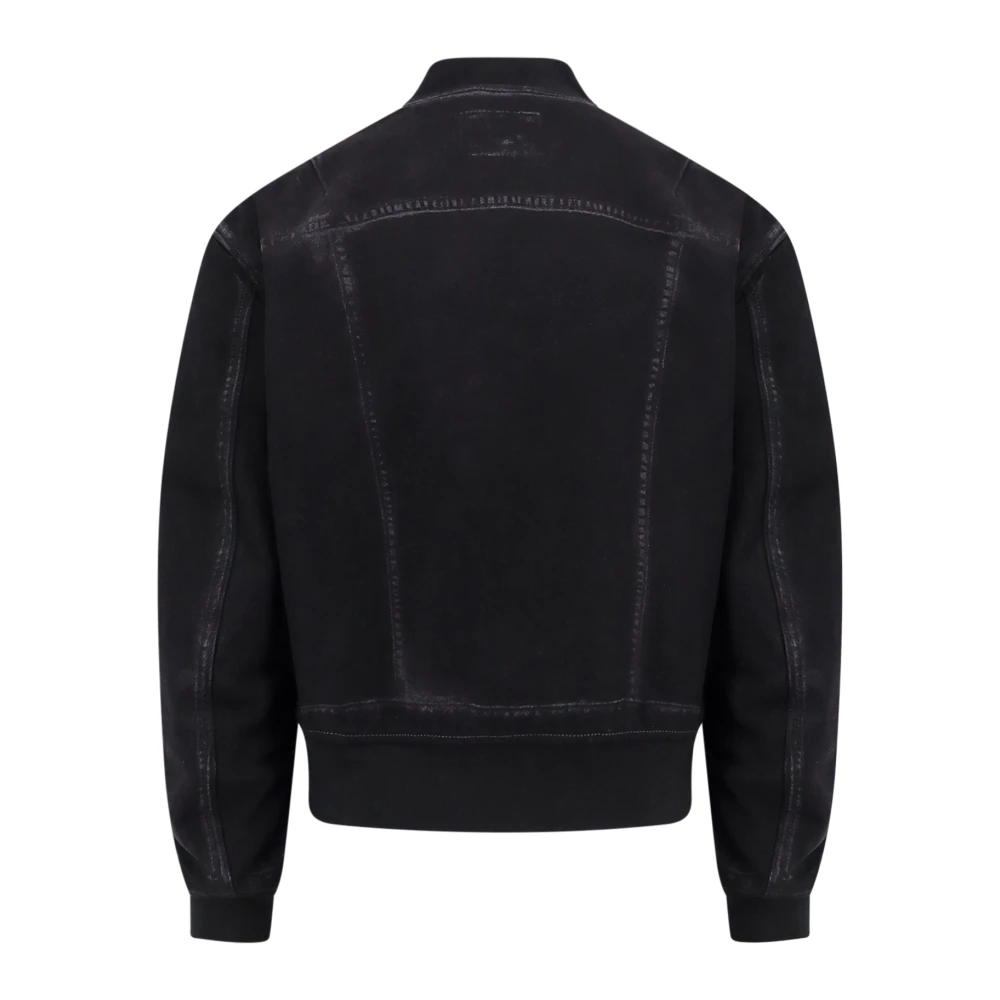 alexander mcqueen Zwarte jas met ritssluiting Black Heren