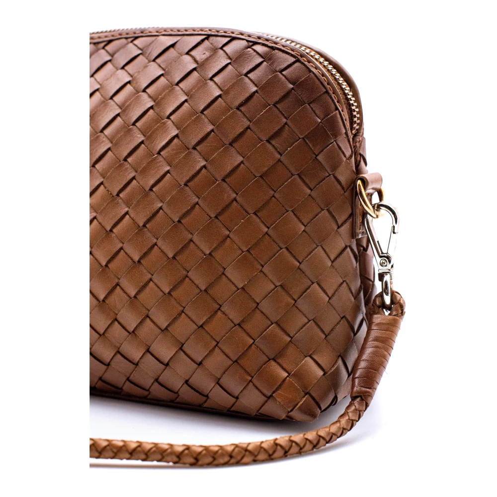 Dragon Diffusion Chunky Fellini Leren Schoudertas Bruin Brown Dames