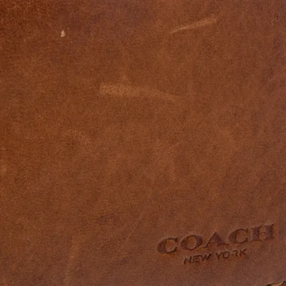 Coach Pre-owned Leather wallets Brown Dames