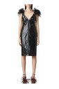 robe-en-cuir-vert-a-franges