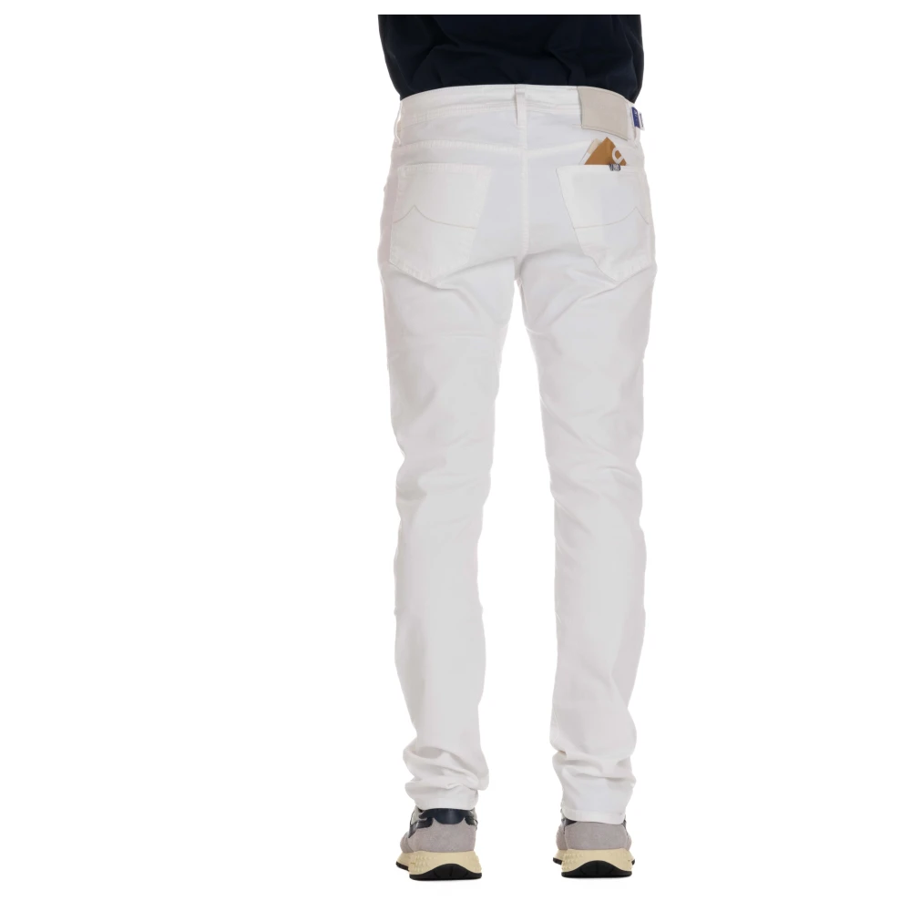 Jacob Cohën Witte Bard Fit Katoenen Jeans White Heren