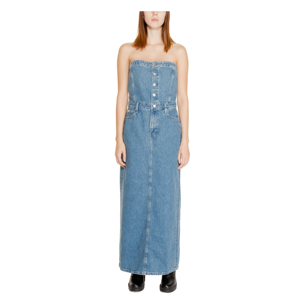 Calvin Klein Jeans Women's Blue Maxi Dress Autumn/Winter Collection