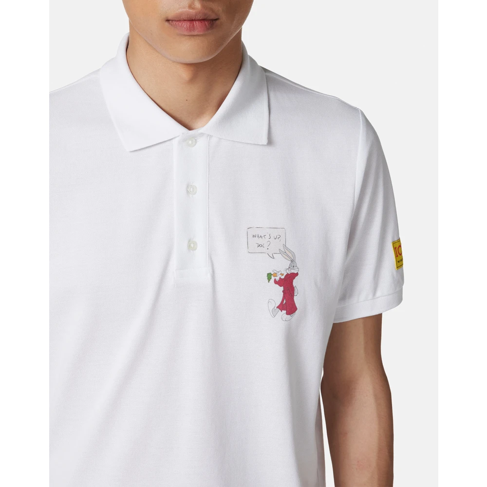 Iceberg Regular fit witte polo van piqué stof White Heren