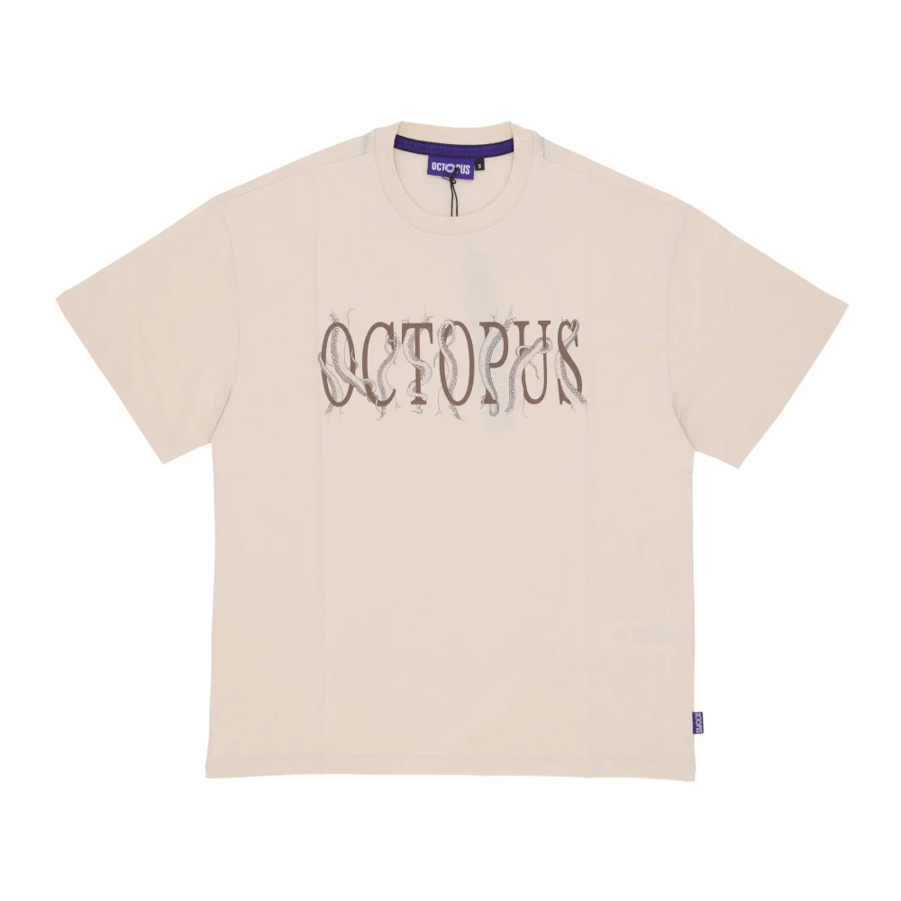Octopus Men's Cream Tentacles Logo Tee Short Sleeve
