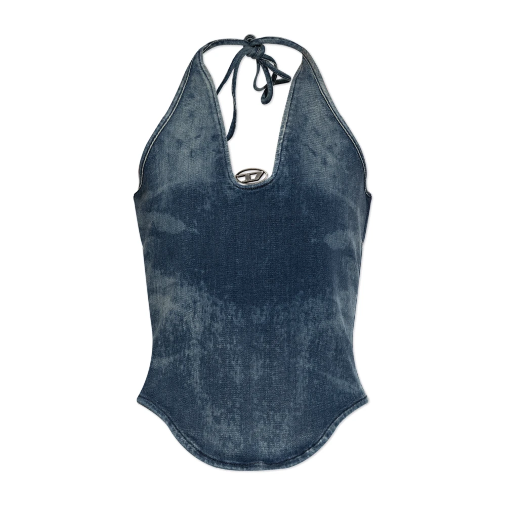 Diesel Vrouw Blauw Tops Dames, S, Katoen, Top De-Janice-S