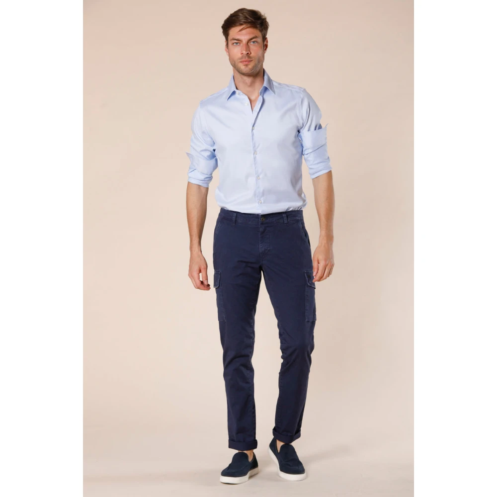 Mason's Extra Slim Cargo Broek in Blauw Marine Blue Heren