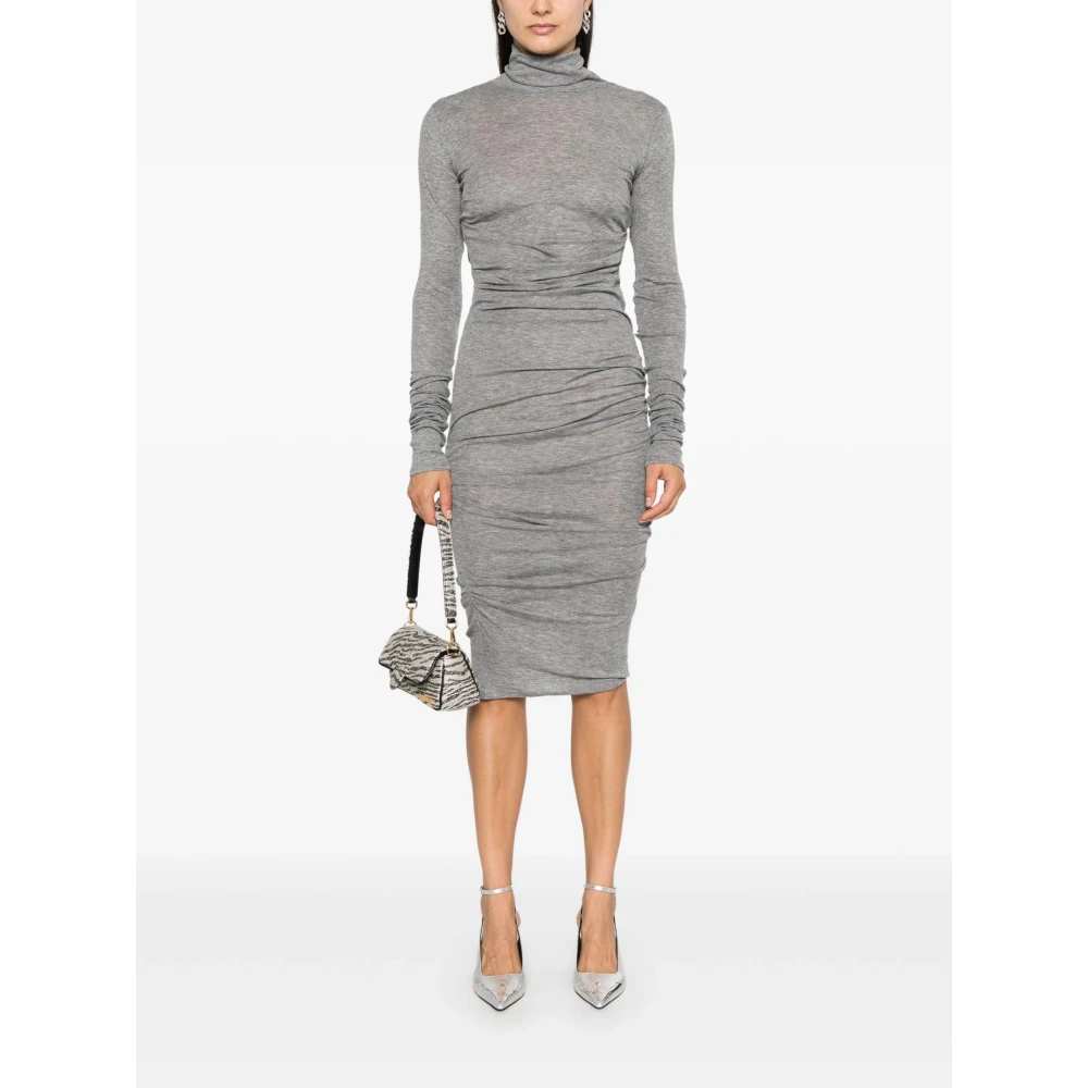 Elisabetta Franchi Midi Jurk Gray Dames