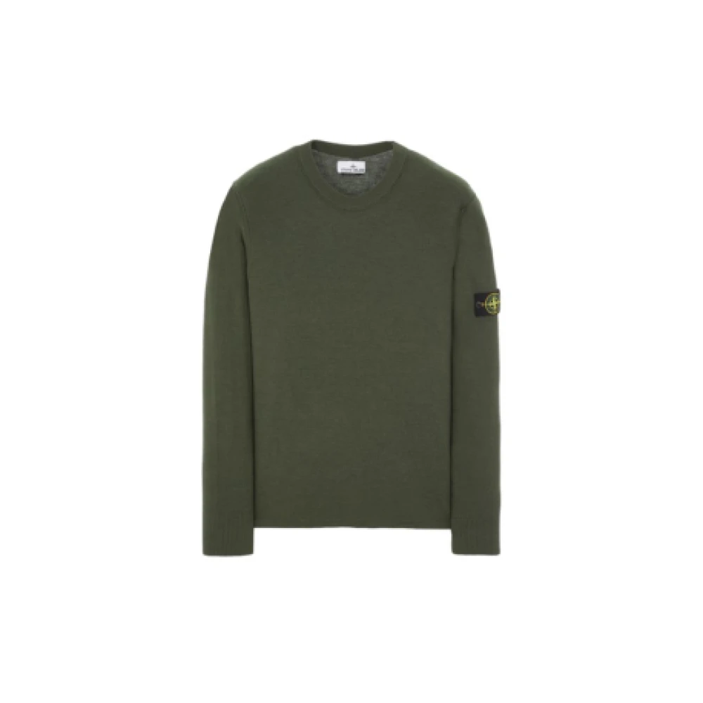 Stone Island Lättstickad Tröja - Storlek: S, Färg: Sage Grön, Herr