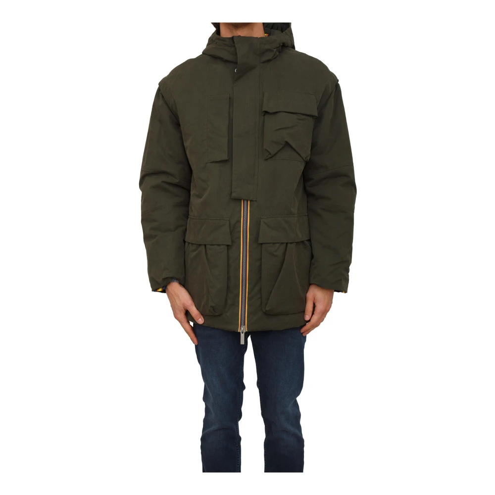 K-Way Uomo Verde Cappotti, S, New,