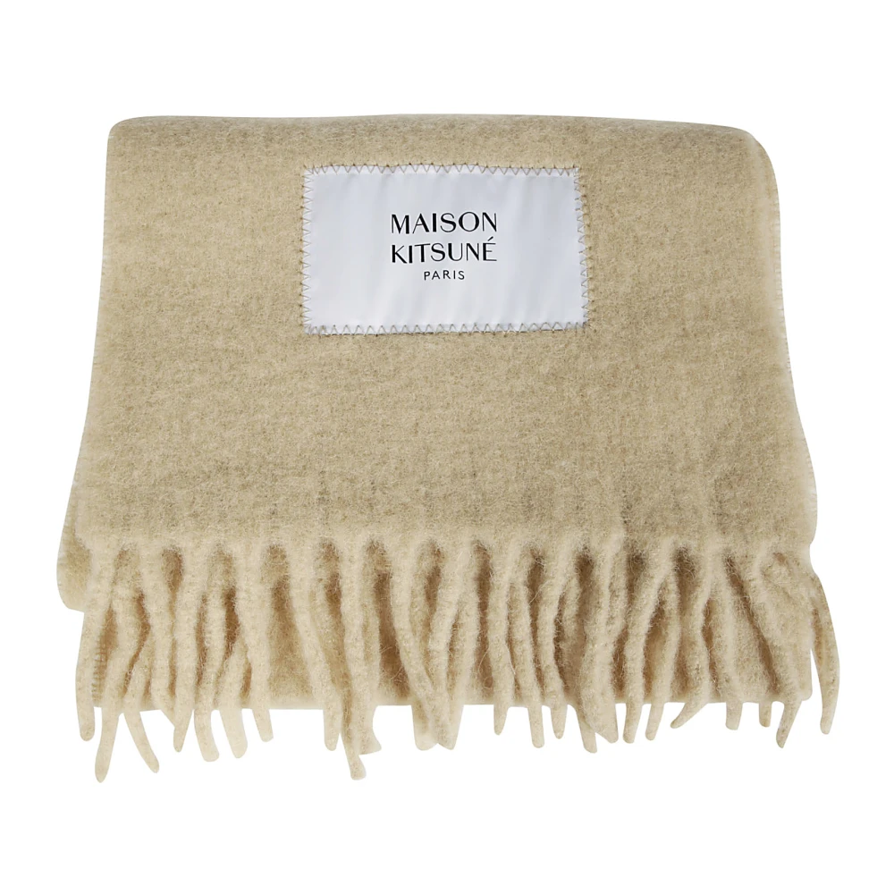 Maison Kitsuné Baby Alpaca Scarf Yellow, Flicka