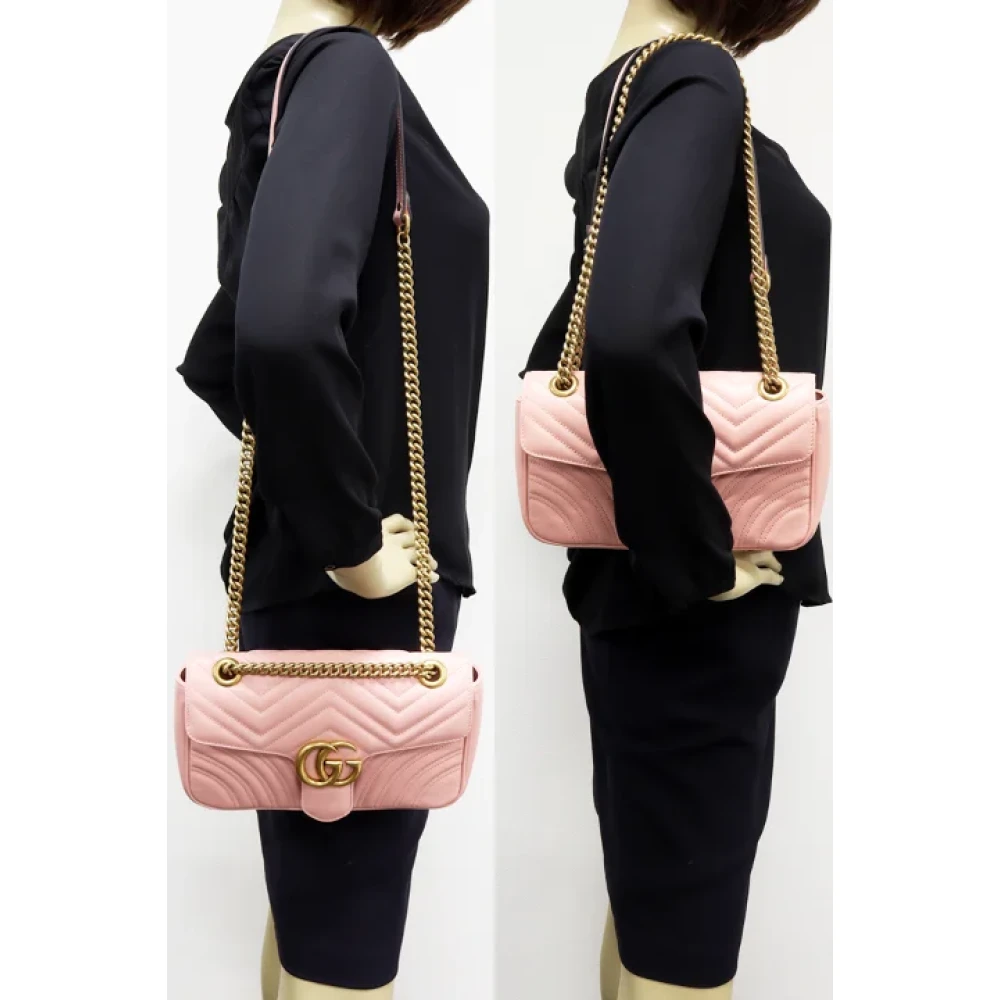 Gucci Vintage Pre-owned Leather gucci-bags Pink Dames