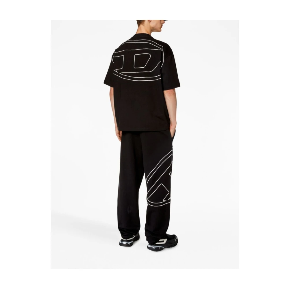 Diesel Stijlvol T-shirt met uniek ontwerp Black Heren