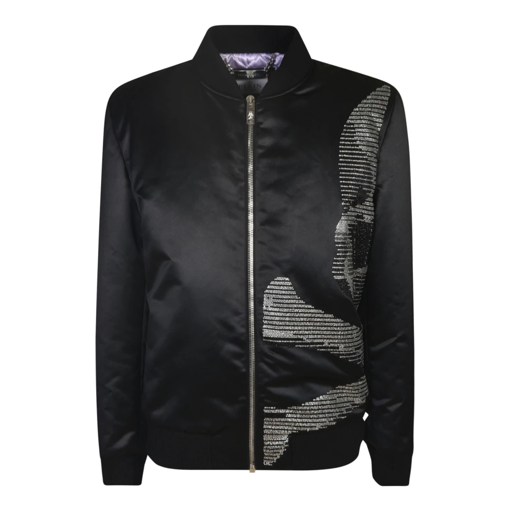Philipp Plein Zwarte Jassen voor Mannen Black Heren