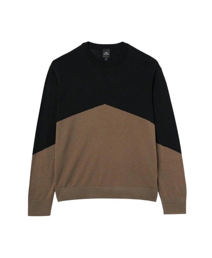 pull-classique-en-laine-noire-et-marron