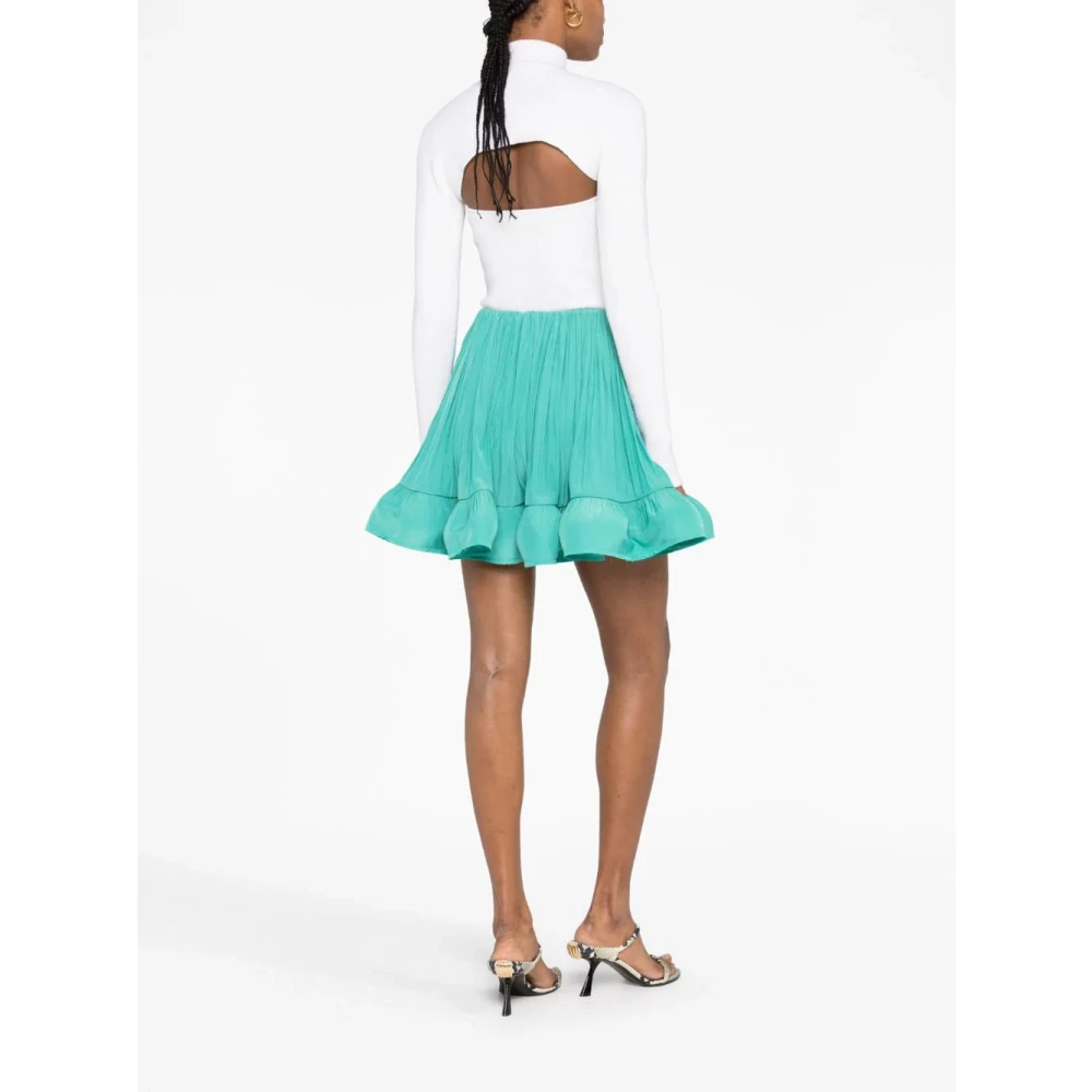 Lanvin Groene Gerimpelde Rok Green Dames