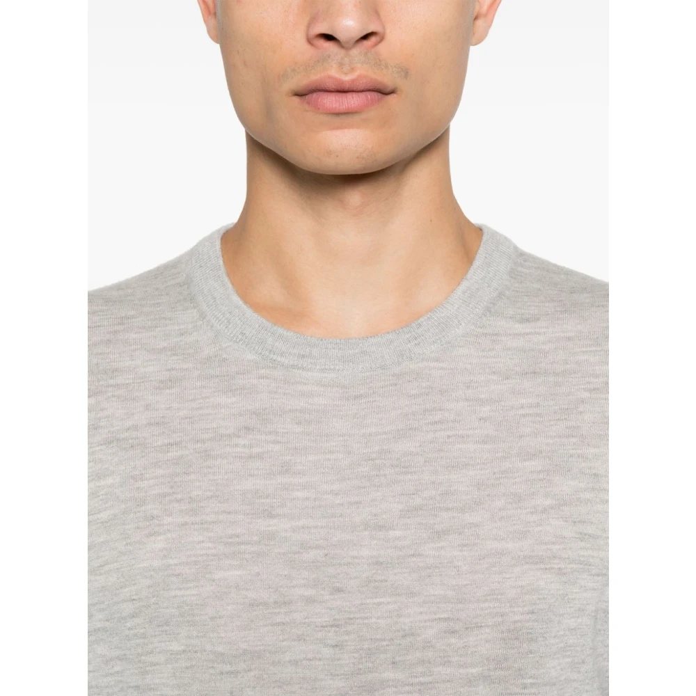 Hugo Boss Grijze Kasjmier Gebreide Trui Gray Heren