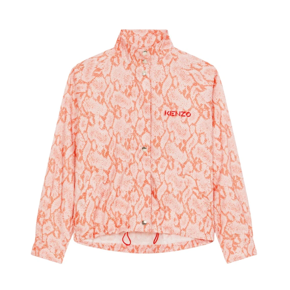 Kenzo Python Patroon Overgangsjas Orange Dames